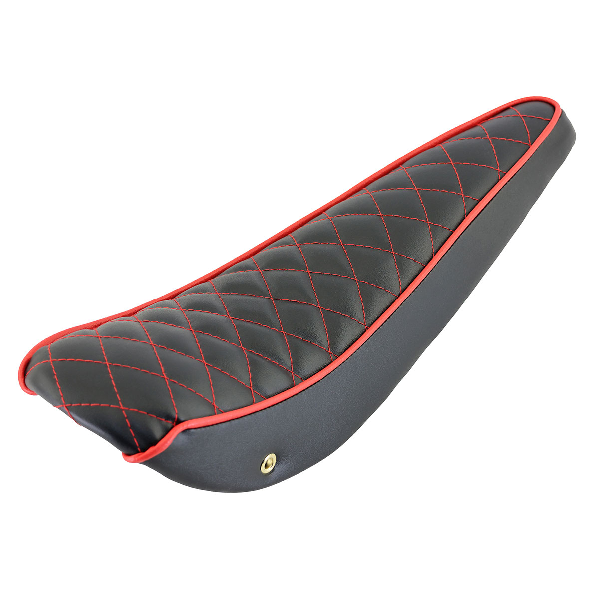 20 Diamond Banana Saddle Vinyl All Black Red/Stitch.